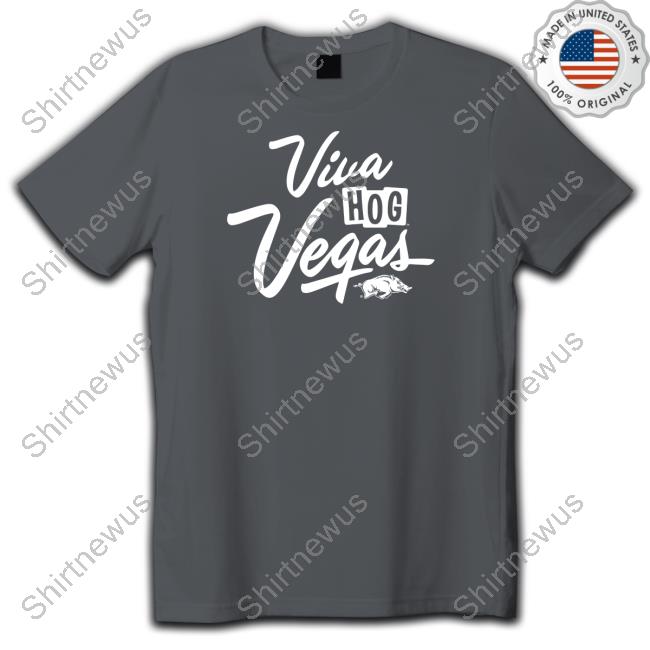 Arkansas Razorbacks Viva Hog Vegas T Shirts Shop B-Unlimited University Of Arkansas Viva Hog Vegas Crewneck Sweatshirt