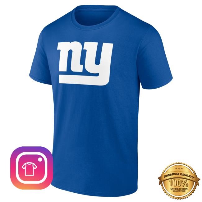 Men's Malik Nabers Royal New York Giants Icon Name & Number T Shirt NewYorkGiants