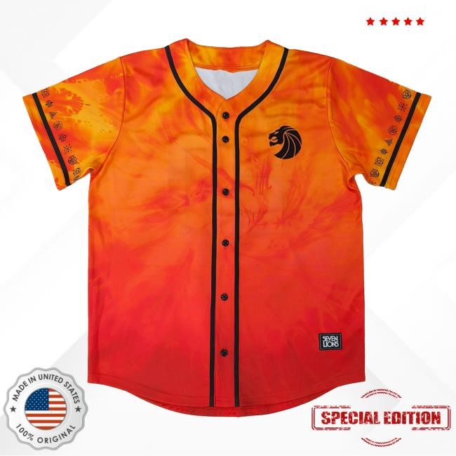 Seven Lions Official Merch Store Orange Classic Jersey T-Shirt Seven Lions Clothing Sevenlions