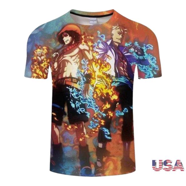 One Piece Merch Store Shop Ace and Marco One Piece Shirt