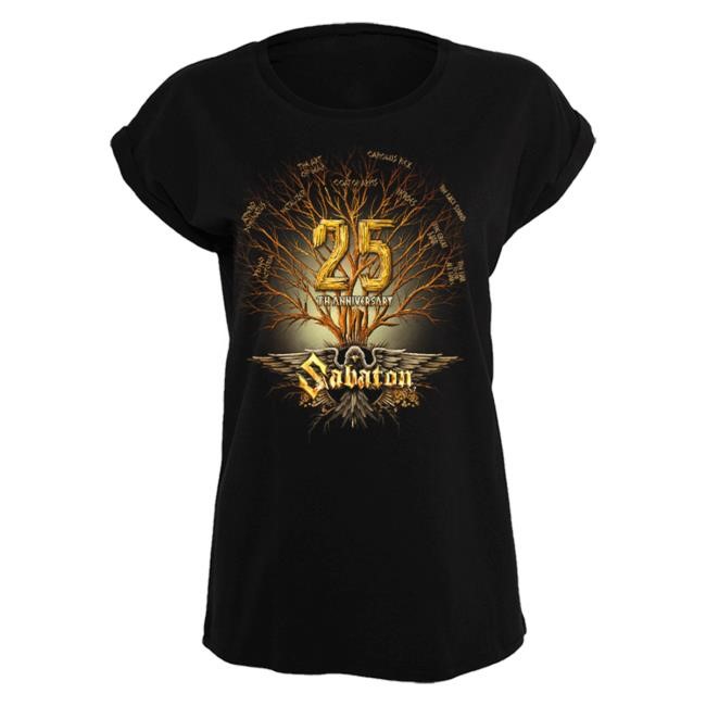 Official Sabaton Merch Store Sabaton 25Th Anniversary Loose-Fit Top Shirt Women Sabaton Shop