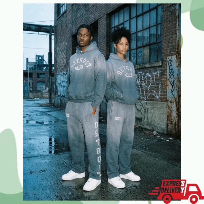 Collector Fade Detroit Sun Faded Hoodie Slate Sana Detroit