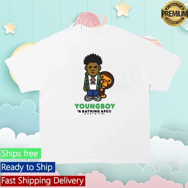 Bape X YoungBoy Never Broke Again Milo Tee White 2026