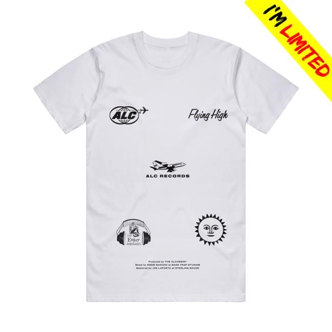 ALC Records Flying High Logos Tee Shirt ALC Records