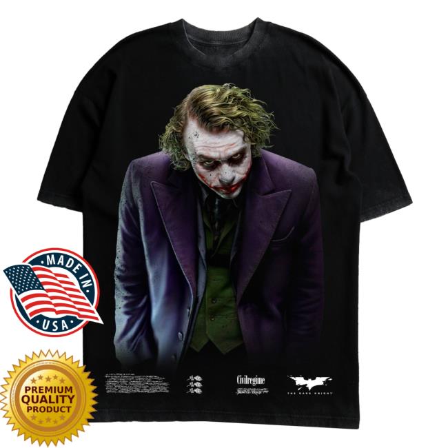 Official Civil Regime Joker's World American Classic Oversized Tee In Vintage Black