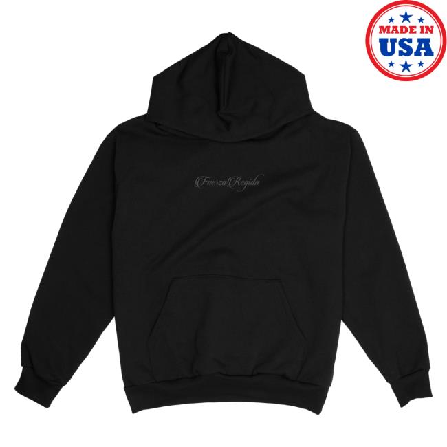 Official Fuerza Regida Merch Store Fuerza Regida Script Heavyweight Crewneck Sweatshirt - Black