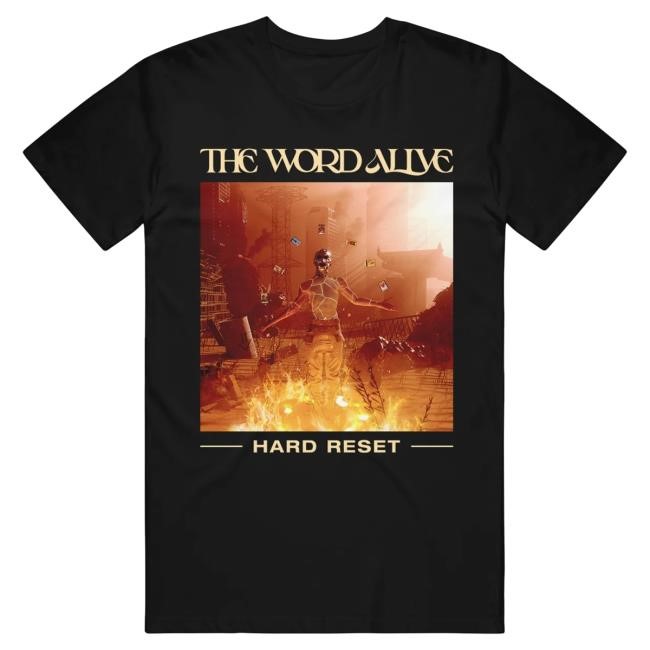 Official The Word Alive Hard Reset Album - Black Hot Shirt
