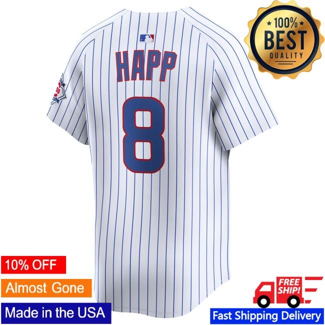 Bleacher Style Ian Happ 150th Home Limited Jersey Chicago Cubs