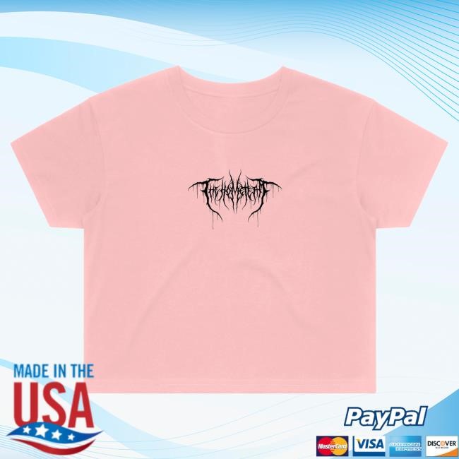Official The Home Team Merch Store Shop Pink Black Metal Crop Top Tees
