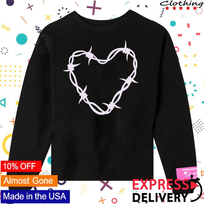 Official Dua Lipa Merch Store Barbwire Heart Attractive Hoodie Dua Lipa Apparel Clothing Shop DuaLipa