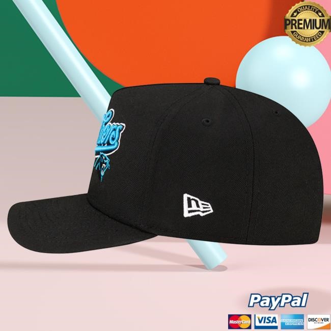 Official Born X Raised + Panthers Pro Script A-Frame Snapback Cap: Black NFL 2025 Kickoff