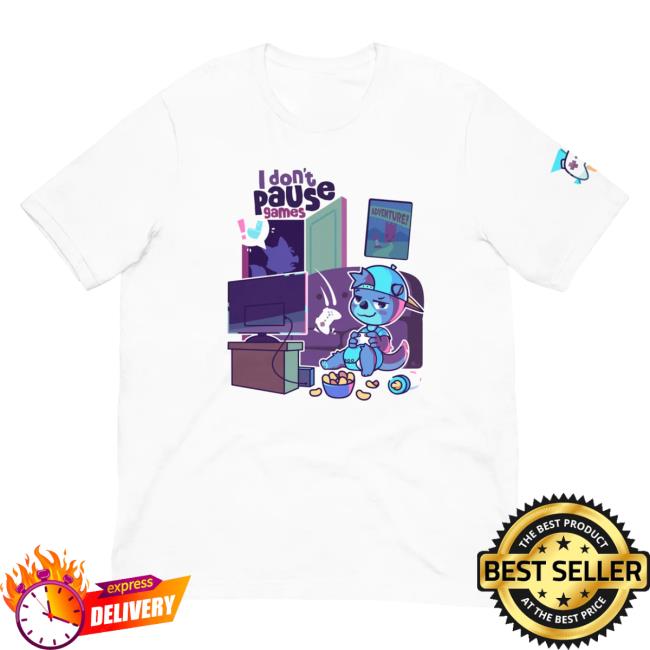 Official Pretend Again I Don't Pause Games Hot Shirt White (Uwu / Oooh Woo! Shirt) Pretendagain